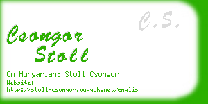 csongor stoll business card